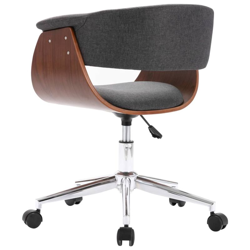 Casa si Gradina - Mobilier - Scaune si fotolii - Scaune - Scaun de birou pivotant, gri, lemn curbat si material textil - Infinity.ro
