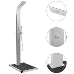 Casa si Gradina/Gradina si terasa/Piscine si accesorii/Accesorii piscine - Dus de exterior cu cadita, WPC si otel inoxidabil - Infinity.ro
