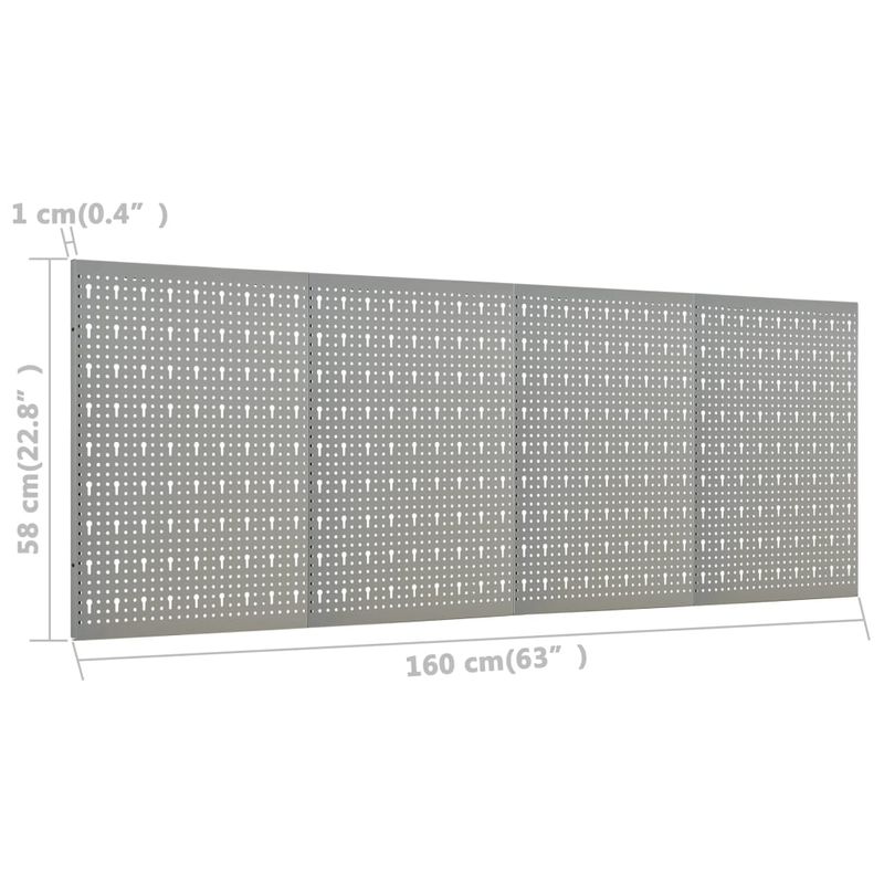 Casa si Gradina - Constructii - Depozitare, transport si protectie - Organizatoare si cutii scule - Panouri pentru scule de perete, 4 buc., 40 x 58 cm, otel - Infinity.ro