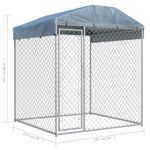 Petshop - Accesorii petshop - Culcusuri si custi - Custi interior si exterior - Padoc de exterior cu prelata pentru caini, 193x193x225 cm - Infinity.ro