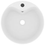 Casa si Gradina - Sanitare - Lavoar baie si accesorii - Lavoare si piedestale - Chiuveta de lux cu preaplin, alb mat, 36 x 13 cm, ceramica - Infinity.ro