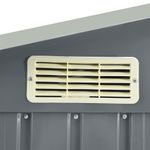 Casa si Gradina - Gradina si terasa - Casute de gradina - Sopron de gradina cu etajera, gri, 205 x 130 x 183 cm, fier - Infinity.ro