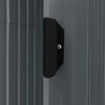 Casa si Gradina - Gradina si terasa - Casute de gradina - Sopron de gradina cu etajera, gri, 205 x 130 x 183 cm, fier - Infinity.ro