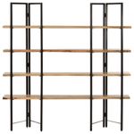 Casa si Gradina - Mobilier - Biblioteci si rafturi - Biblioteci - Biblioteca cu 4 niveluri, 160x35x160 cm, lemn masiv de mango - Infinity.ro