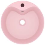 Casa si Gradina - Sanitare - Lavoar baie si accesorii - Lavoare si piedestale - Chiuveta de lux cu preaplin, roz mat, 36 x 13 cm, ceramica - Infinity.ro