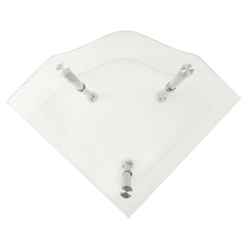 Casa si Gradina - Mobilier - Mese si birouri - Mese living - Masa laterala, 2 niveluri, transparent, 38x38x50 cm, sticla - Infinity.ro