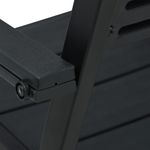 Casa si Gradina - Gradina si terasa - Mobilier exterior - Scaune si sezlonguri gradina - Scaune de gradina, 4 buc., negru, HDPE, aspect lemn - Infinity.ro