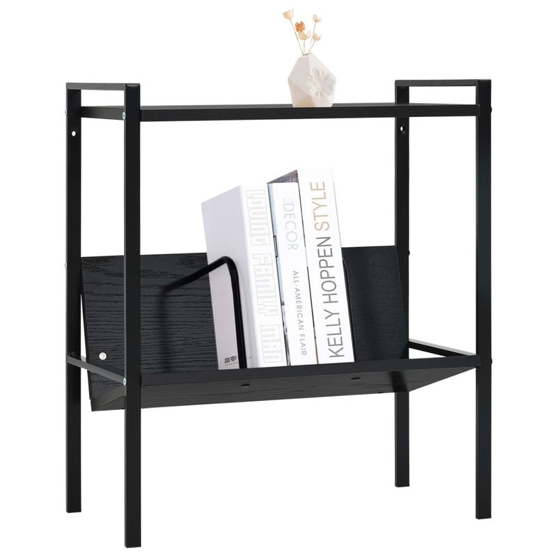 Casa si Gradina - Mobilier - Biblioteci si rafturi - Biblioteci - Etajera carti 2 rafturi, negru, 52x28x59 cm, lemn prelucrat - Infinity.ro