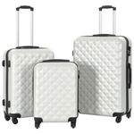 Sport si Outdoor - Articole de voiaj - Genti voiaj - Set valiza carcasa rigida, 3 buc., argintiu stralucitor, ABS - Infinity.ro