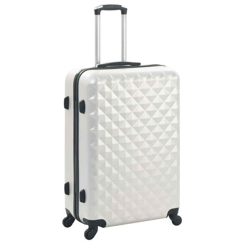 Sport si Outdoor - Articole de voiaj - Genti voiaj - Set valiza carcasa rigida, 3 buc., argintiu stralucitor, ABS - Infinity.ro