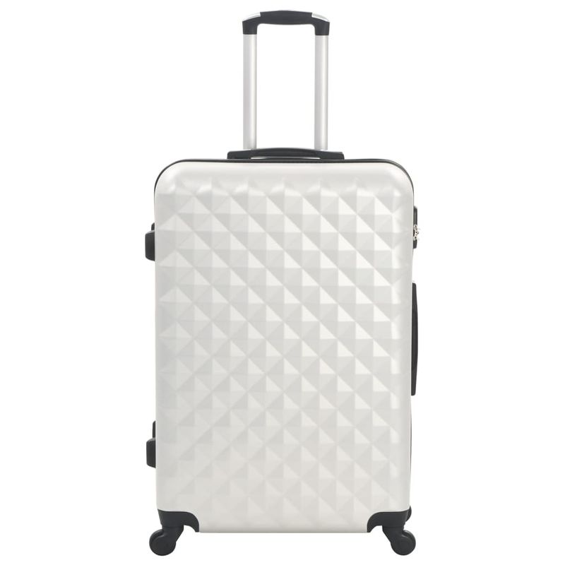 Sport si Outdoor - Articole de voiaj - Genti voiaj - Set valiza carcasa rigida, 3 buc., argintiu stralucitor, ABS - Infinity.ro