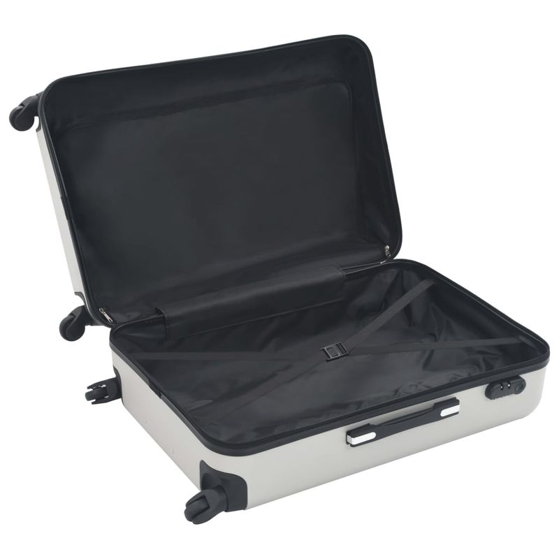 Sport si Outdoor - Articole de voiaj - Genti voiaj - Set valiza carcasa rigida, 3 buc., argintiu stralucitor, ABS - Infinity.ro