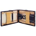 Ingrijire personala si Cosmetice - Sanatate si wellness - Articole wellness - Fotolii de masaj - Masa de masaj pliabila, 3 zone, violet, lemn - Infinity.ro