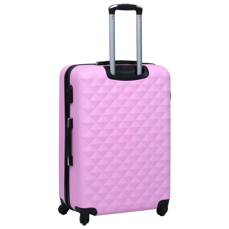 Sport si Outdoor - Articole de voiaj - Genti voiaj - Set valiza carcasa rigida, 3 piese, roz, ABS - Infinity.ro