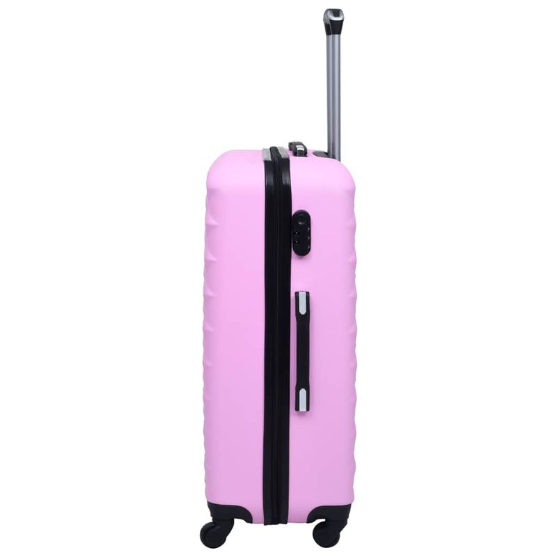 Sport si Outdoor - Articole de voiaj - Genti voiaj - Set valiza carcasa rigida, 3 piese, roz, ABS - Infinity.ro