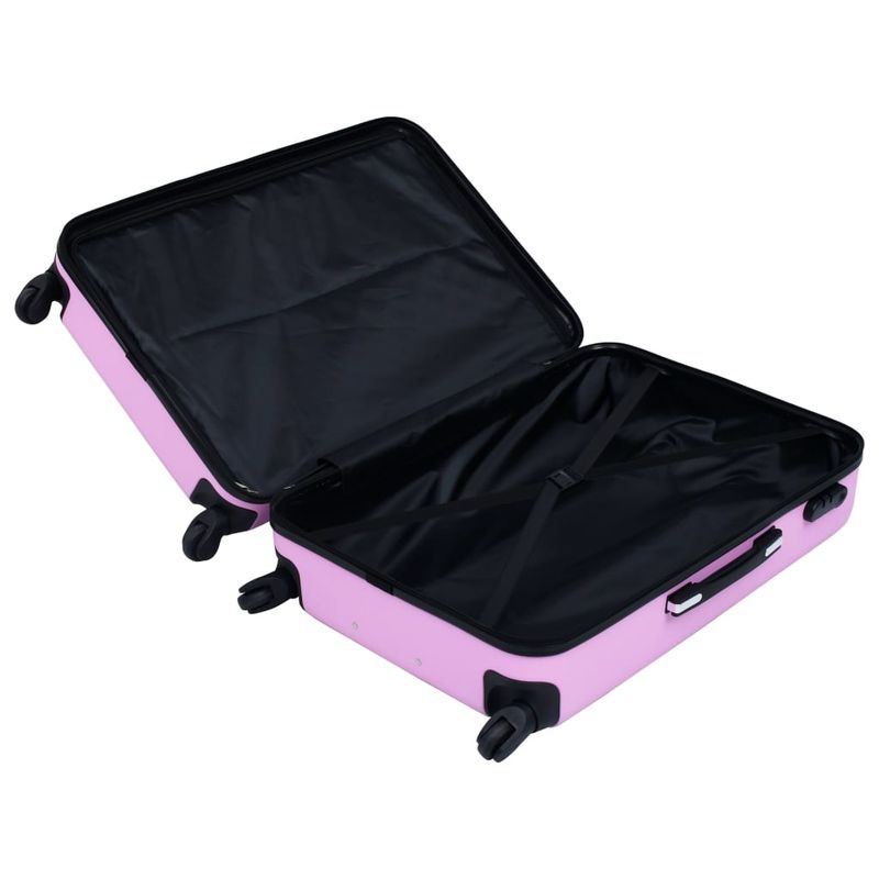 Sport si Outdoor - Articole de voiaj - Genti voiaj - Set valiza carcasa rigida, 3 piese, roz, ABS - Infinity.ro