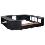 Casa si Gradina - Gradina si terasa - Mobilier exterior - Seturi mobila gradina - Mobilier imprejmuire spa negru 268x268x55 cm poliratan patrat - Infinity.ro