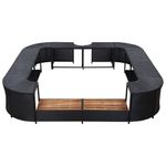 Casa si Gradina - Gradina si terasa - Mobilier exterior - Seturi mobila gradina - Mobilier imprejmuire spa negru 268x268x55 cm poliratan patrat - Infinity.ro