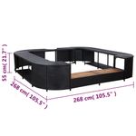 Casa si Gradina - Gradina si terasa - Mobilier exterior - Seturi mobila gradina - Mobilier imprejmuire spa negru 268x268x55 cm poliratan patrat - Infinity.ro