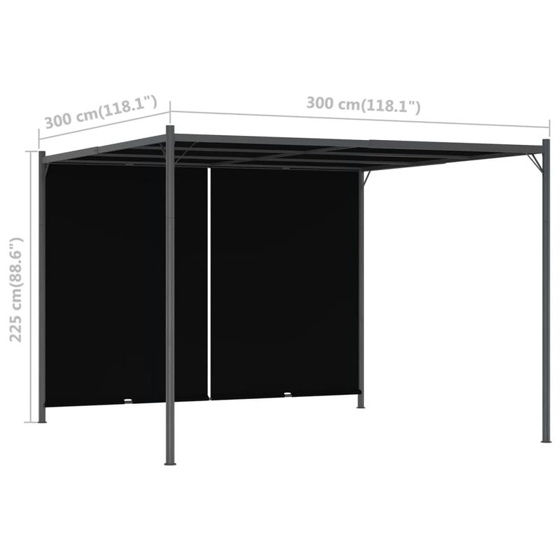 Casa si Gradina - Gradina si terasa - Decoratiuni exterior - Arcade - Pergola cu acoperis rabatabil, antracit, 3 x 3 m - Infinity.ro