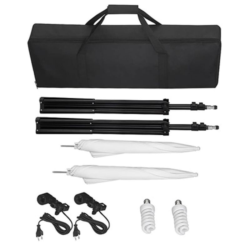 TV, Audio-Video si Foto - Aparate foto si accesorii - Accesorii foto si video - Blitzuri - Kit studio foto, fundal alb, 600 x 300 cm & lumini - Infinity.ro