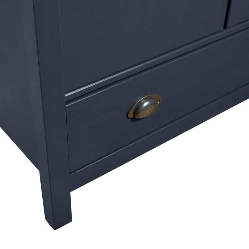 Casa si Gradina - Mobilier - Dulapuri si sifoniere - Sifoniere - Sifonier cu 3 usi Hill,, gri, 127x50x170 cm, lemn masiv pin - Infinity.ro
