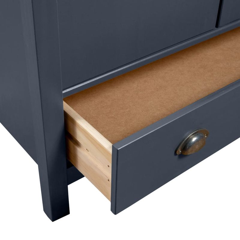 Casa si Gradina - Mobilier - Dulapuri si sifoniere - Sifoniere - Sifonier cu 3 usi Hill,, gri, 127x50x170 cm, lemn masiv pin - Infinity.ro