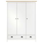Casa si Gradina - Mobilier - Dulapuri si sifoniere - Sifoniere - Sifonier cu 3 usi Hill, alb, 127x50x170 cm, lemn masiv de pin - Infinity.ro