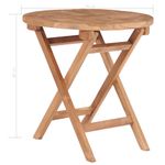 Casa si Gradina - Gradina si terasa - Mobilier exterior - Mese gradina - Masa de gradina pliabila, 45 cm, lemn masiv de tec - Infinity.ro