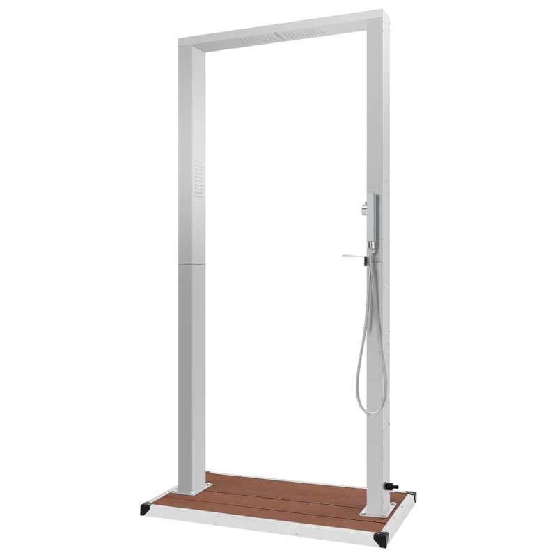 Casa si Gradina - Gradina si terasa - Piscine si accesorii - Accesorii piscine - Dus de exterior cu tavita, WPC și otel inoxidabil, maro - Infinity.ro