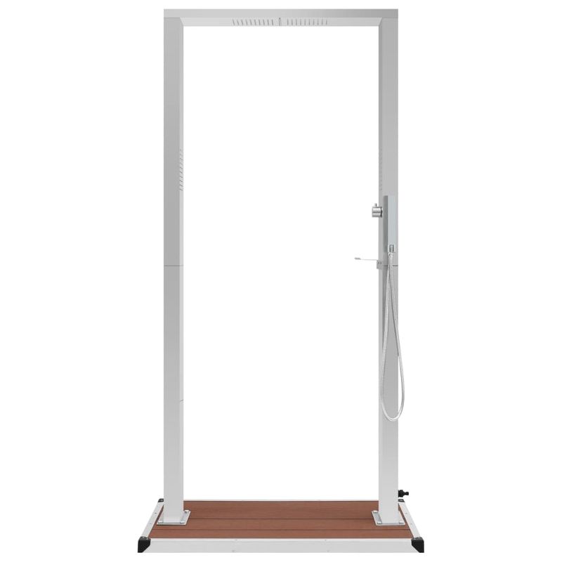 Casa si Gradina - Gradina si terasa - Piscine si accesorii - Accesorii piscine - Dus de exterior cu tavita, WPC și otel inoxidabil, maro - Infinity.ro