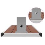 Casa si Gradina - Gradina si terasa - Piscine si accesorii - Accesorii piscine - Dus de exterior cu tavita, WPC și otel inoxidabil, maro - Infinity.ro