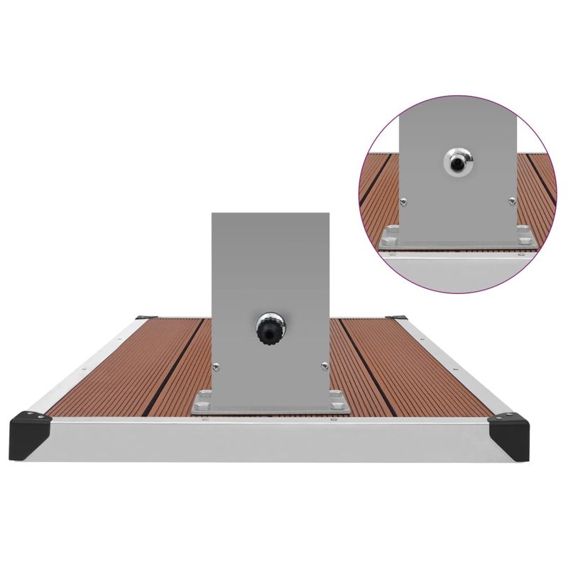 Casa si Gradina - Gradina si terasa - Piscine si accesorii - Accesorii piscine - Dus de exterior cu tavita, WPC și otel inoxidabil, maro - Infinity.ro