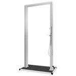 Casa si Gradina - Gradina si terasa - Piscine si accesorii - Accesorii piscine - Dus de exterior cu tavita, WPC și otel inoxidabil, gri - Infinity.ro