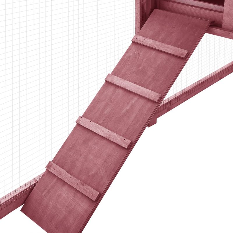 Petshop - Accesorii petshop - Culcusuri si custi - Custi interior si exterior - Cusca de iepuri exterior, spatiu de joaca, cafeniu/alb, lemn brad - Infinity.ro