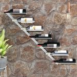 Casa si Gradina - Bucatarie si vesela - Accesorii bar - Suporturi bauturi - Suport sticle de vin de perete pentru , de perete, 7 sticle, alb, metal - Infinity.ro