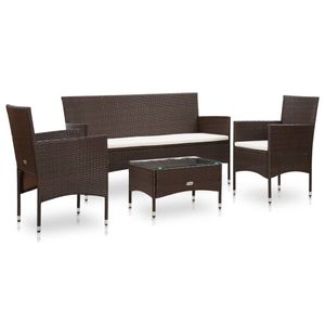 Set mobilier de gradina cu perne