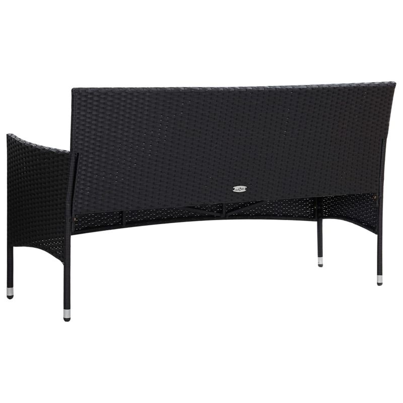 Casa si Gradina - Gradina si terasa - Mobilier exterior - Seturi mobila gradina - Set mobilier de gradina cu perne, 4 piese, negru, poliratan - Infinity.ro