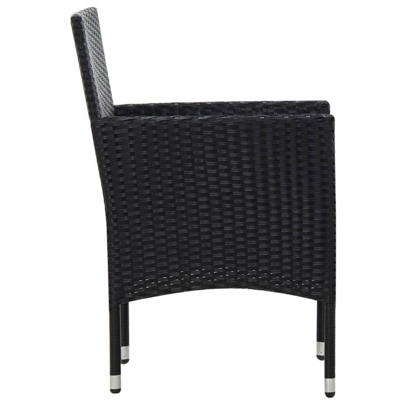 Casa si Gradina - Gradina si terasa - Mobilier exterior - Seturi mobila gradina - Set mobilier de gradina cu perne, 4 piese, negru, poliratan - Infinity.ro