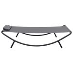 Casa si Gradina - Gradina si terasa - Mobilier exterior - Scaune si sezlonguri gradina - Pat de gradina, gri, 200 x 90 cm, otel - Infinity.ro