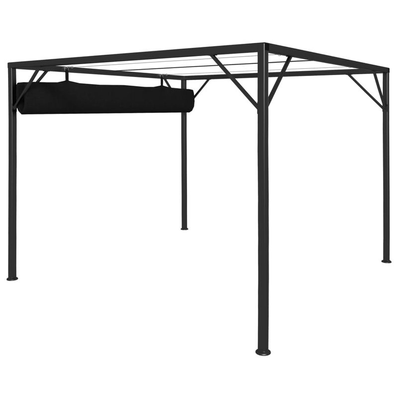 Casa si Gradina - Gradina si terasa - Umbrele si pavilioane - Pavilioane - Foisor de gradina cu acoperis baldachin retractabil, antracit, 3 x 3 m - Infinity.ro