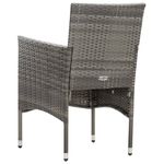 Casa si Gradina - Gradina si terasa - Mobilier exterior - Seturi mobila gradina - Set mobilier de gradina cu perne, 4 piese, gri, poliratan - Infinity.ro