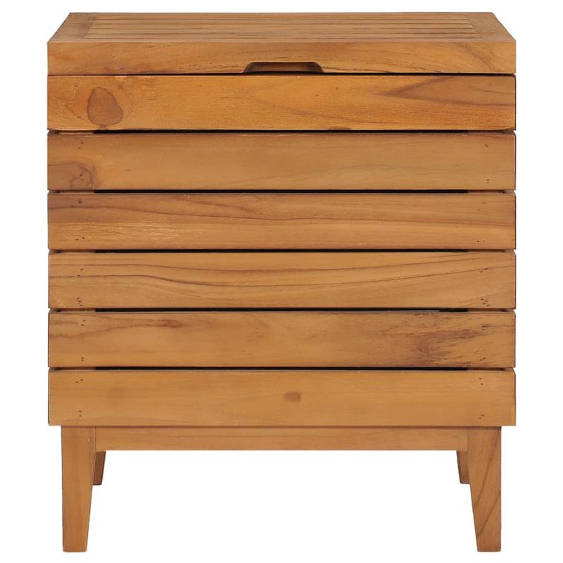 Market - Spalare si intretinere rufe - Uscatoare de rufe si accesorii - Cos de rufe, 40 x 30 x 45 cm, lemn masiv de tec - Infinity.ro