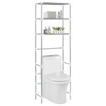 Casa si Gradina - Mobilier - Mobilier baie - Etajere baie - Etajera peste toaleta, cu 3 polite, argintiu, 53x28x169 cm - Infinity.ro