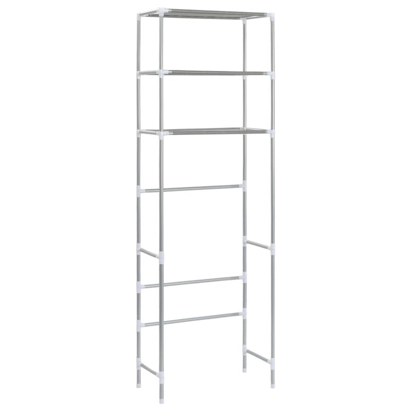 Casa si Gradina - Mobilier - Mobilier baie - Etajere baie - Etajera peste toaleta, cu 3 polite, argintiu, 53x28x169 cm - Infinity.ro