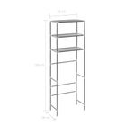 Casa si Gradina - Mobilier - Mobilier baie - Etajere baie - Etajera peste toaleta, cu 3 polite, argintiu, 53x28x169 cm - Infinity.ro