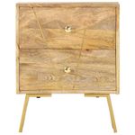 Casa si Gradina - Mobilier - Comode si corpuri - Noptiere - Noptiera, 40 x 30 x 50 cm, lemn masiv de mango - Infinity.ro