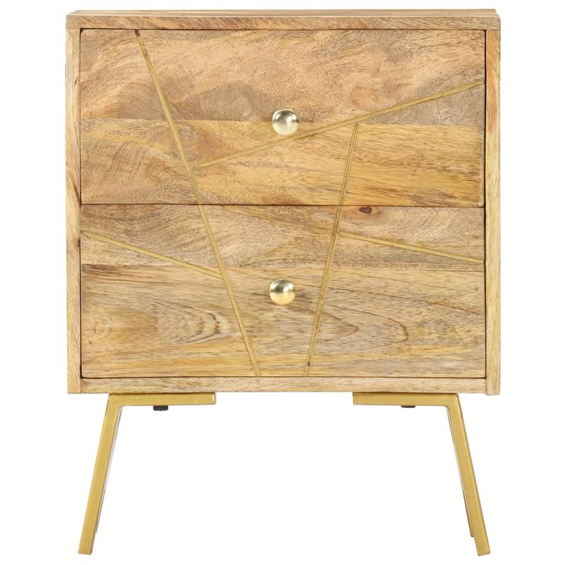 Casa si Gradina - Mobilier - Comode si corpuri - Noptiere - Noptiera, 40 x 30 x 50 cm, lemn masiv de mango - Infinity.ro