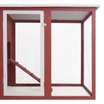 Petshop - Accesorii petshop - Culcusuri si custi - Custi interior si exterior - Cotet de pasari pentru exterior adapost gaini cu , casa gaini cu 1 cuibar, rosu, lemn - Infinity.ro
