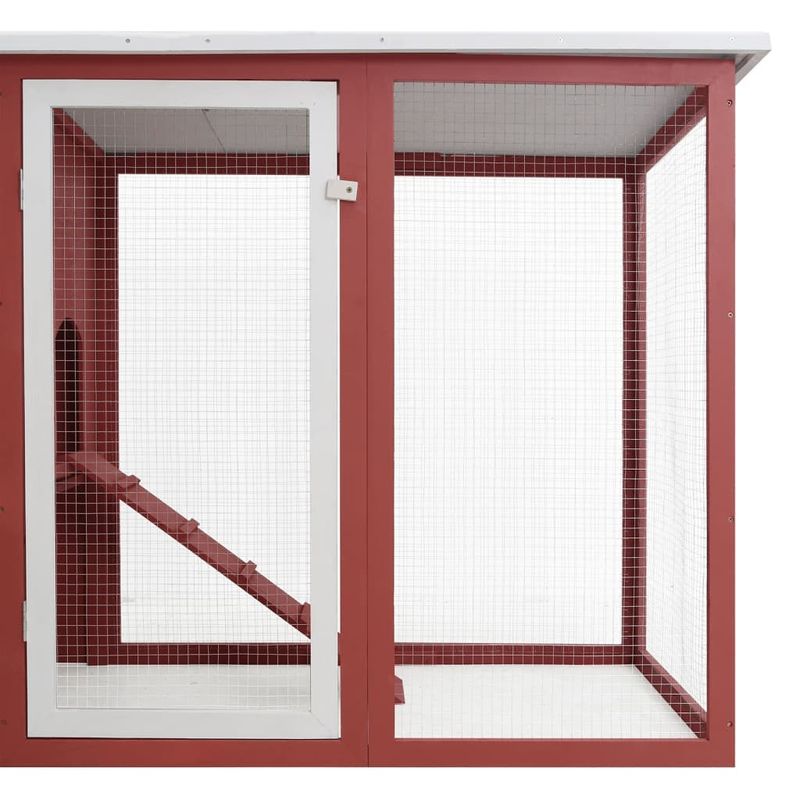 Petshop - Accesorii petshop - Culcusuri si custi - Custi interior si exterior - Cotet de pasari pentru exterior adapost gaini cu , casa gaini cu 1 cuibar, rosu, lemn - Infinity.ro